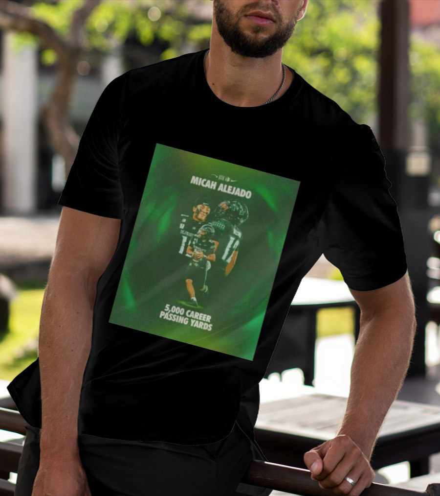 Micah Alejado 5000 Career Passing Yards Honolulu Football T-Shirt