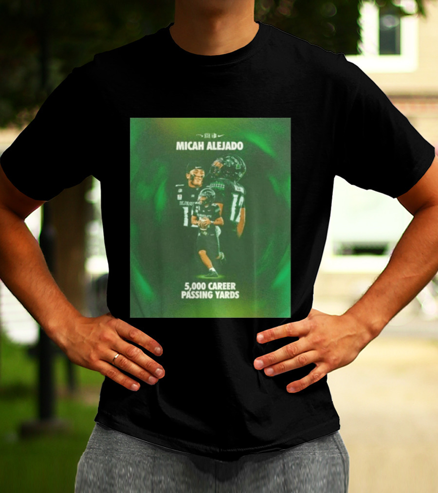 Micah Alejado 5000 Career Passing Yards Honolulu Football T-Shirt