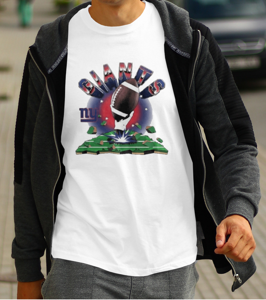 New York Giants 2026 Explode Clubhouse Football Hand Stars Ny T-Shirt