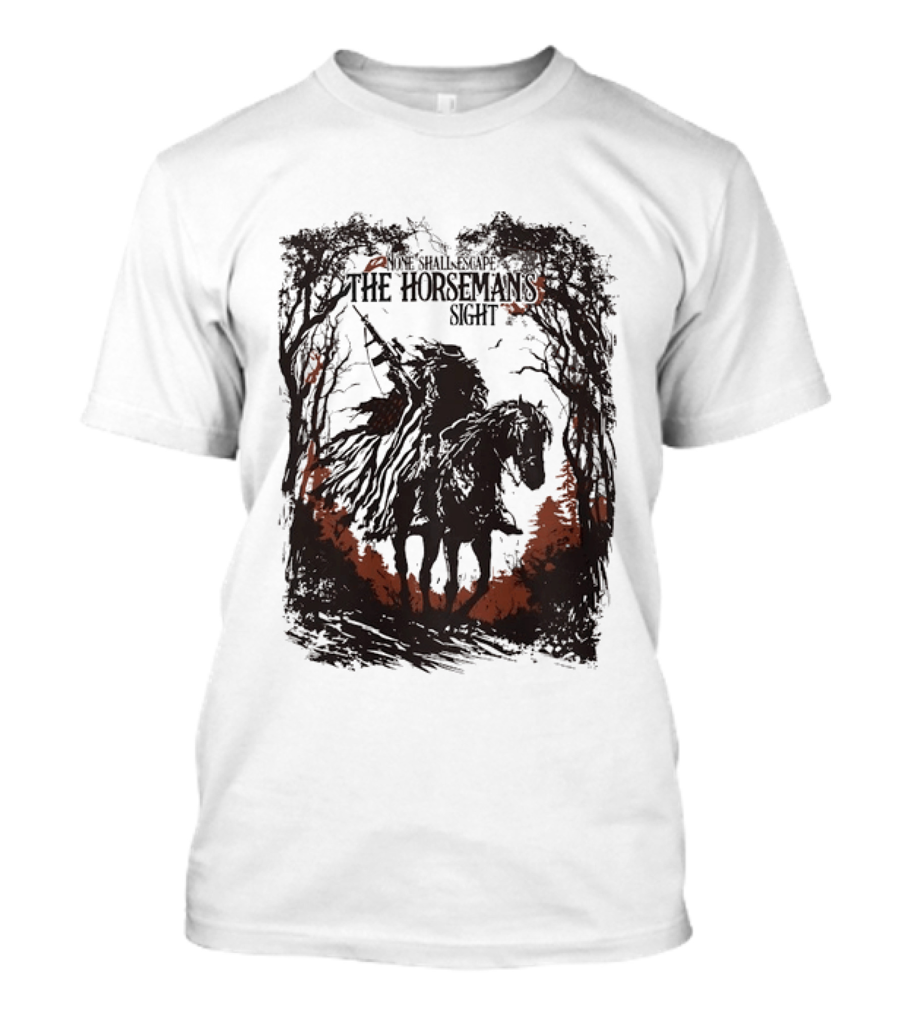 None Shall Escape The Horseman's Sight T-Shirt