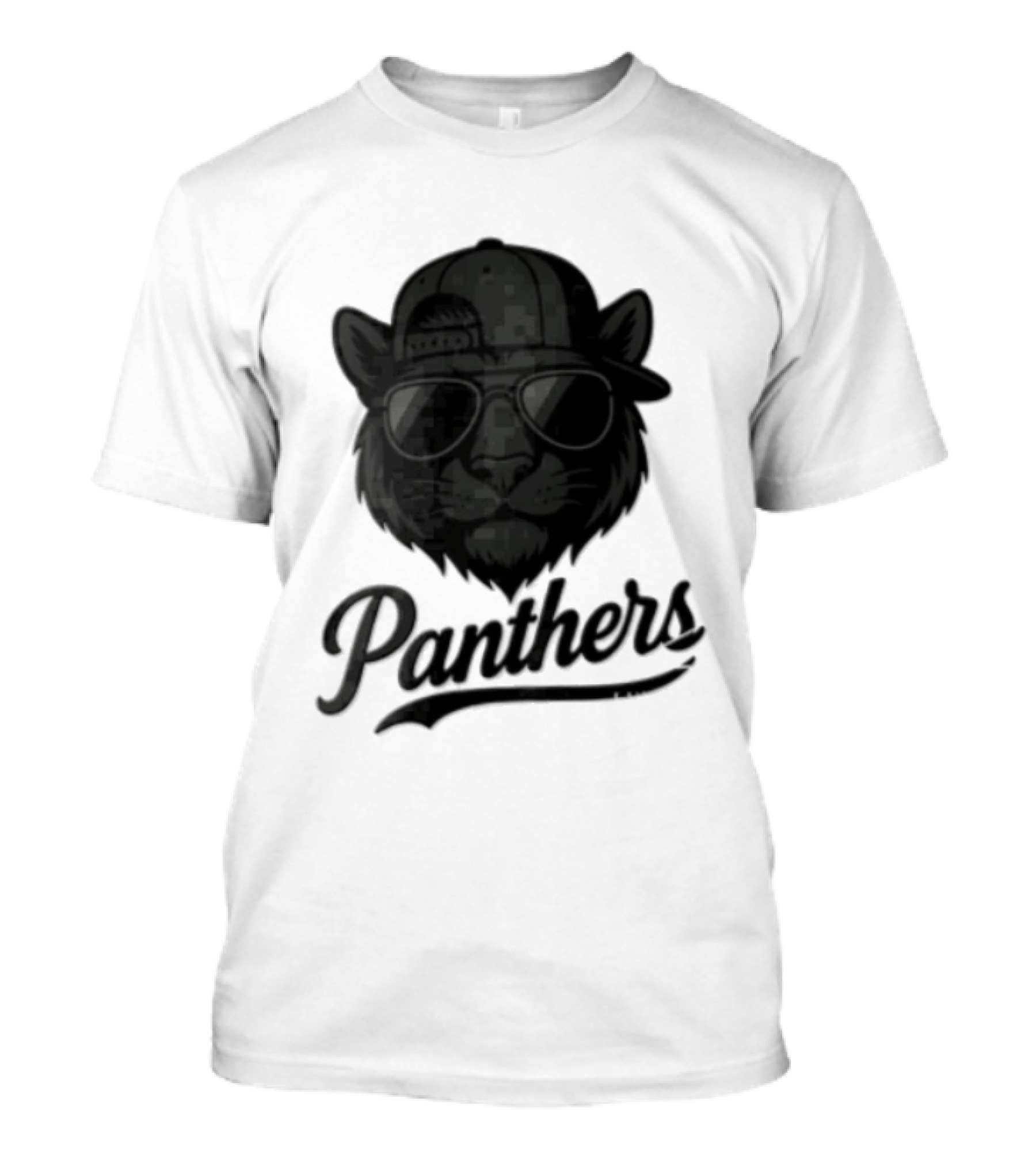 Panthers Cool Cat In Sunglasses And Baseball Cap T-Shirt