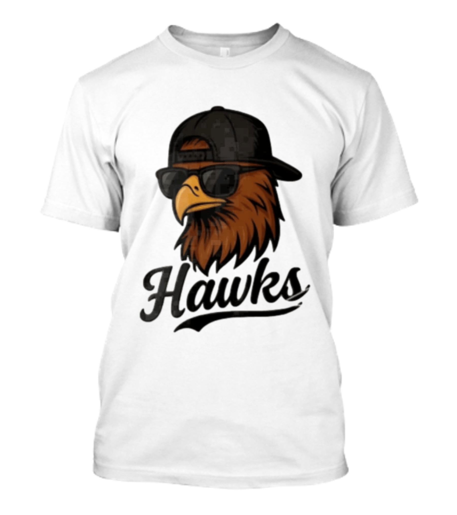 Hawks Eagle Wearing Sunglasses And Baseball Cap T-Shirt