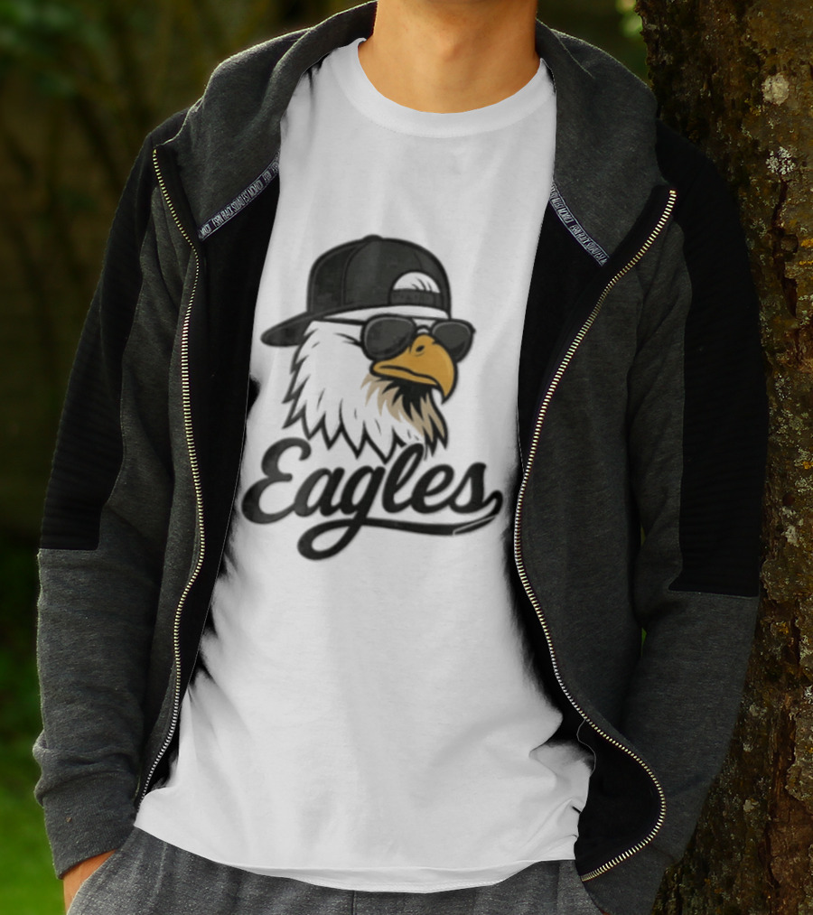 Philadelphia Eagles Eagle Sunglasses Baseball Cap Sports Fan T-Shirt
