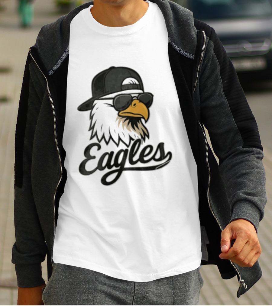 Philadelphia Eagles Eagle Sunglasses Baseball Cap Sports Fan T-Shirt