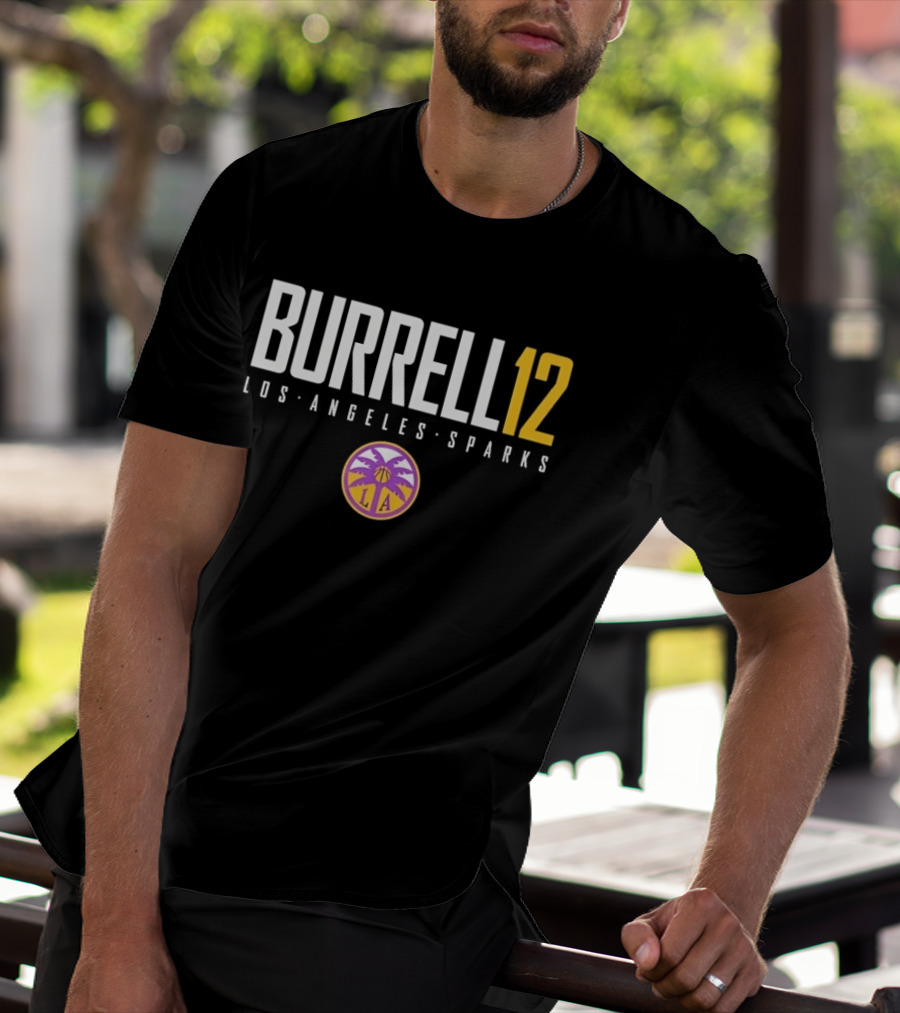 Burrell 12 Los Angeles Sparks WNBA Basketball T-Shirt