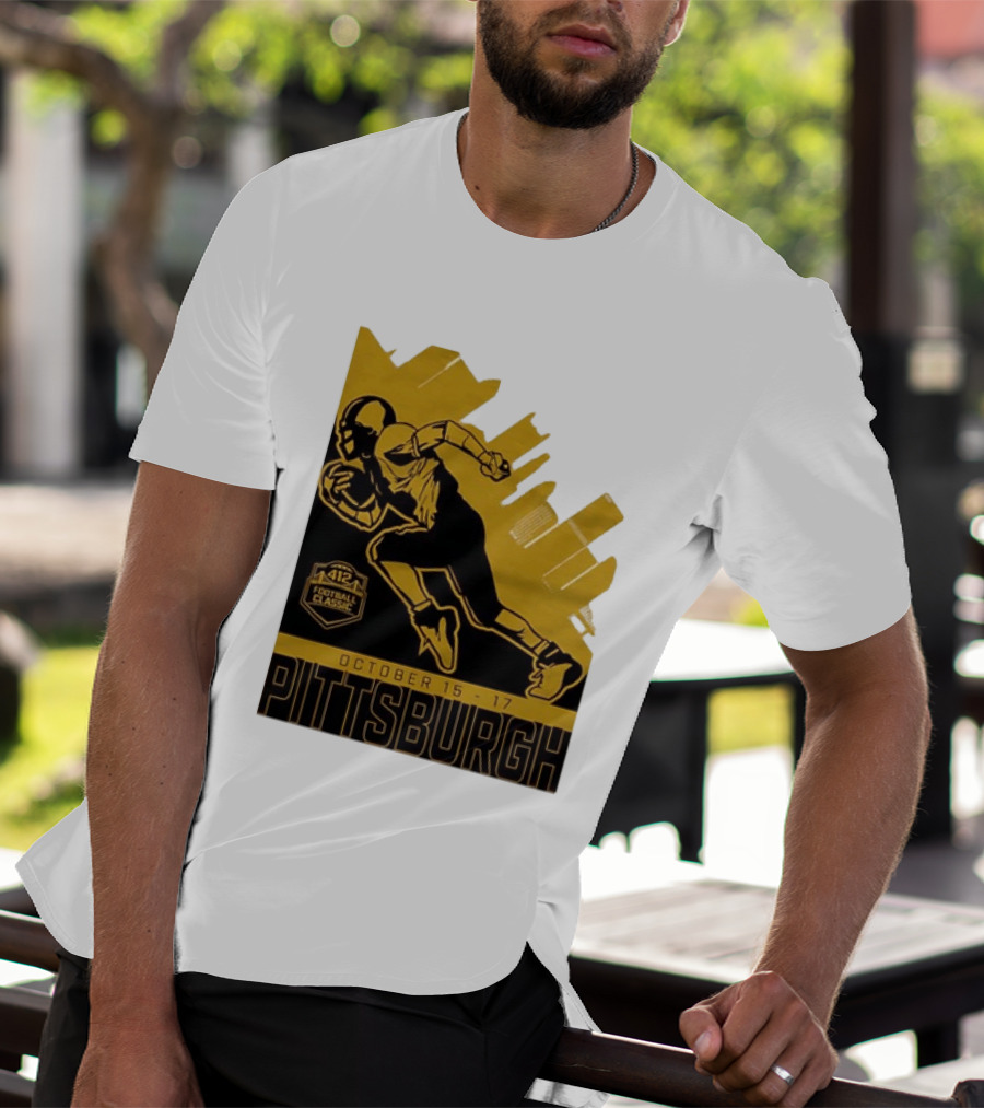 Pittsburgh 412 Football Classic October 15 17 Running Player T-Shirt