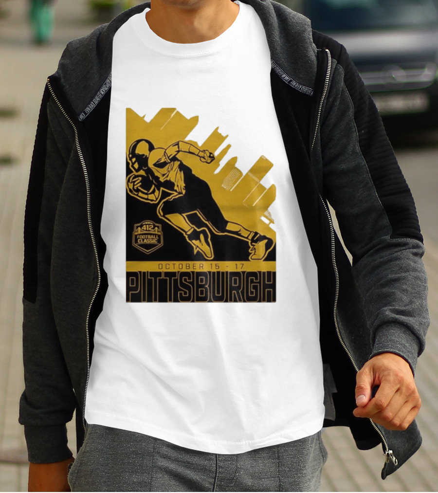 Pittsburgh 412 Football Classic October 15 17 Running Player T-Shirt