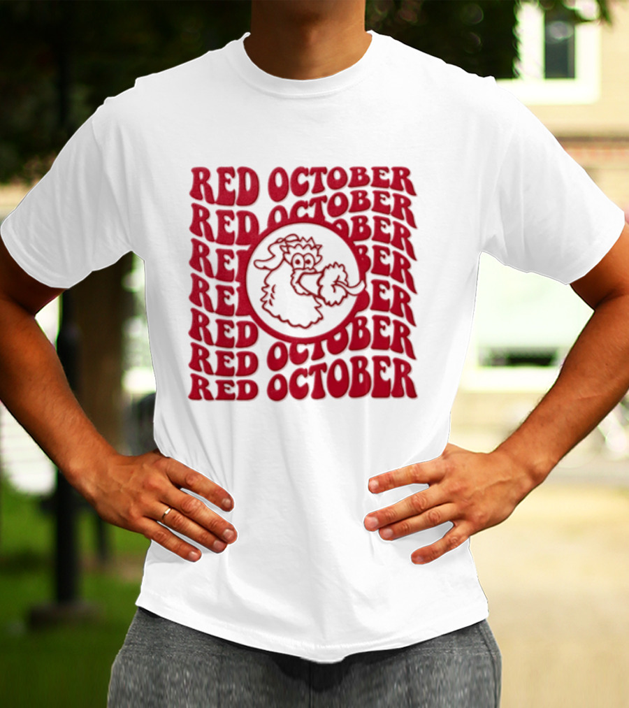 Philadelphia Phillies Red October 2023 Fan Gear With Phillie Phanatic T-Shirt