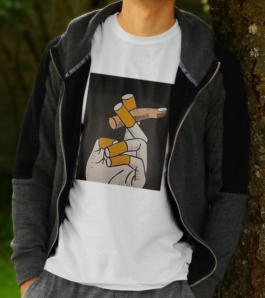 Hand With Cigarettes Smoker T-Shirt