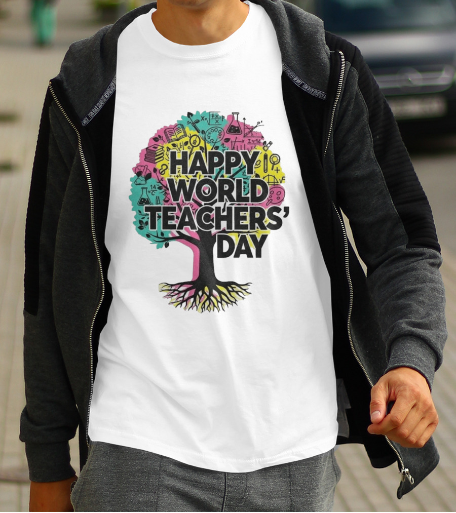 Happy World Teachers' Day Educational Tree T-Shirt