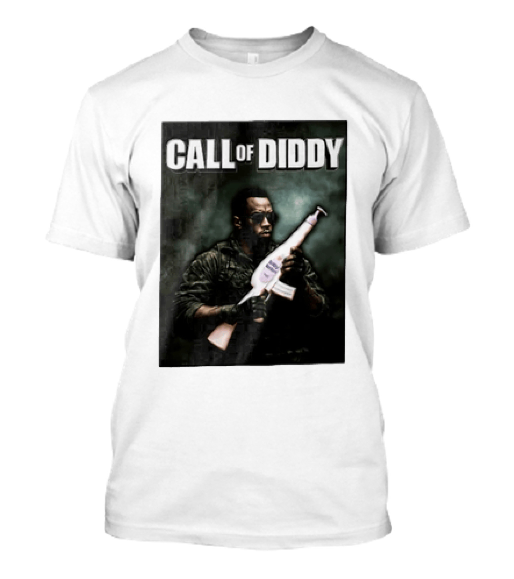Call Of Diddy Sean Combs Parody Lotion Gun T-Shirt