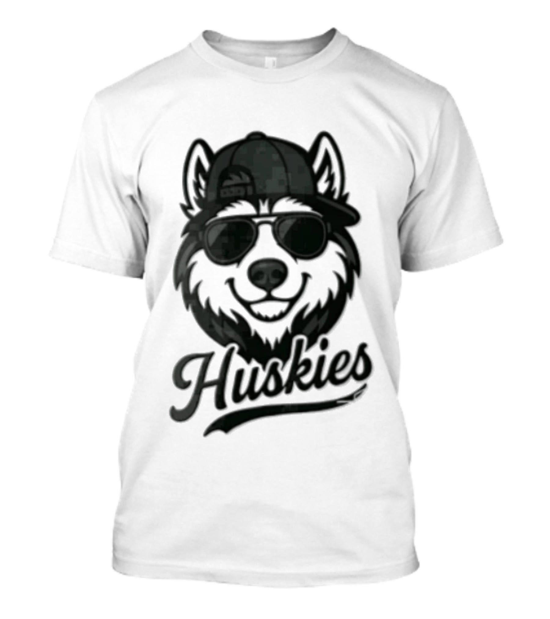 Huskies Husky Dog In Sunglasses And Cap T-Shirt
