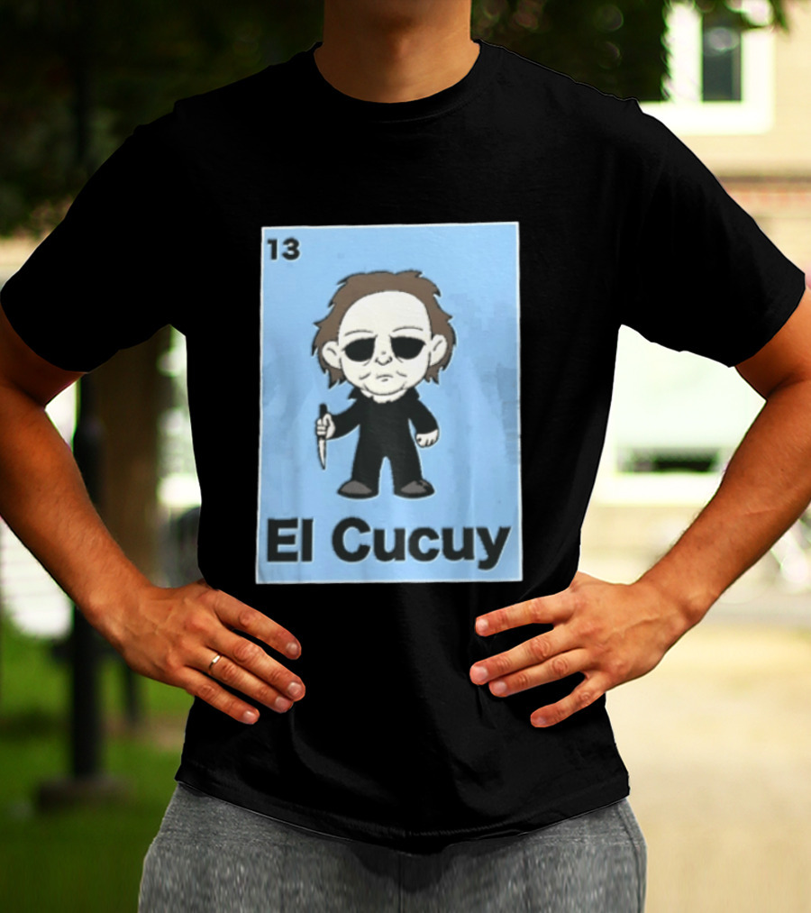 13 El Cucuy Michael Myers Chibi Holding Knife T-Shirt