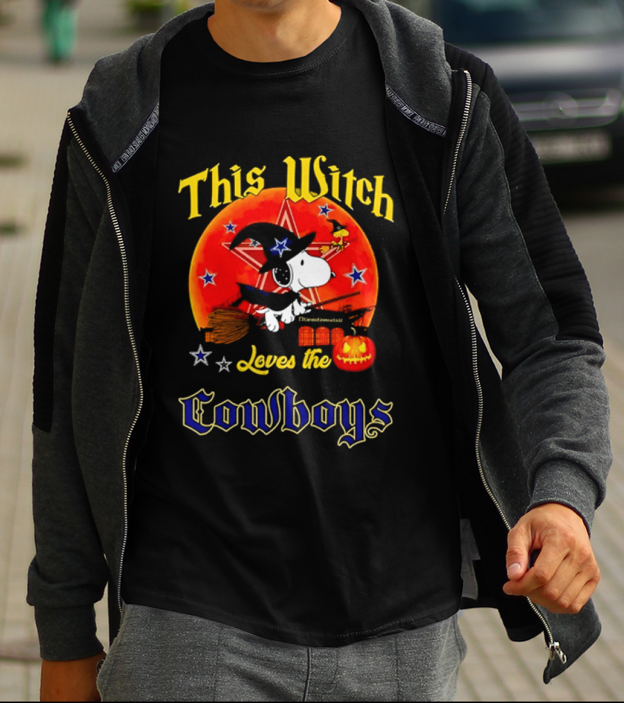 This Witch Loves The Cowboys Snoopy Halloween T-Shirt