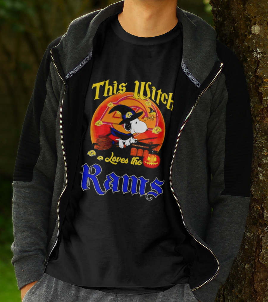 This Witch Loves The Los Angeles Rams Snoopy Halloween T-Shirt