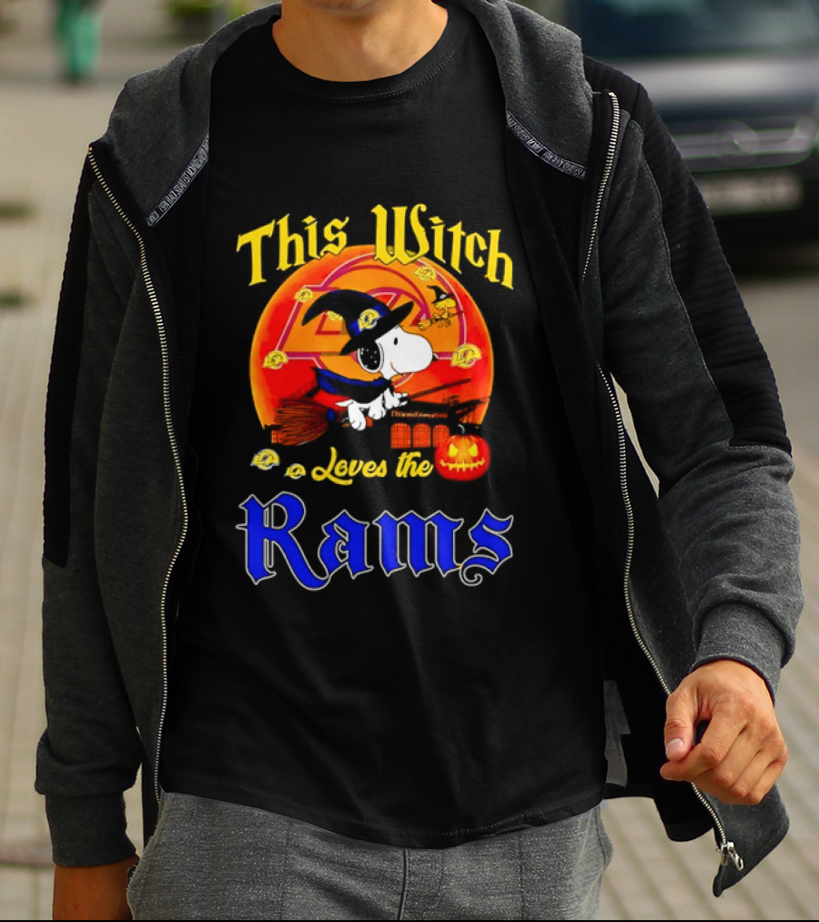 This Witch Loves The Los Angeles Rams Snoopy Halloween T-Shirt