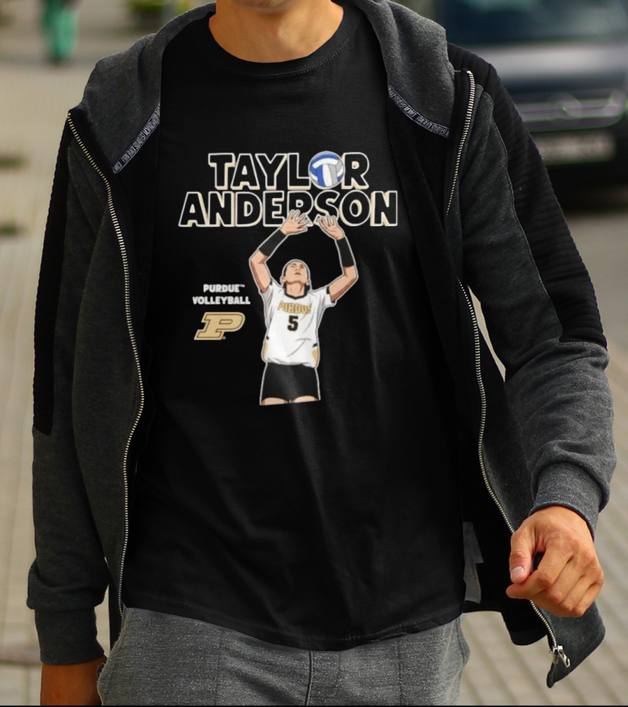 Purdue Volleyball Taylor Anderson Number 5 T-Shirt