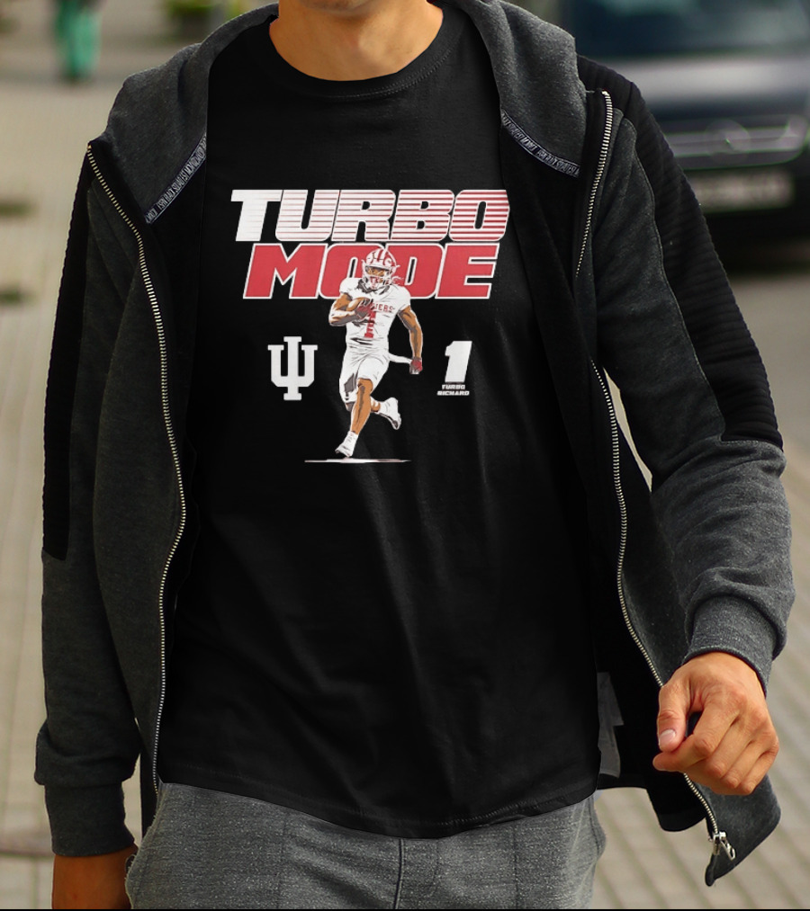 Turbo Richard Number 1 Indiana Hoosiers Turbo Mode College Football T-Shirt