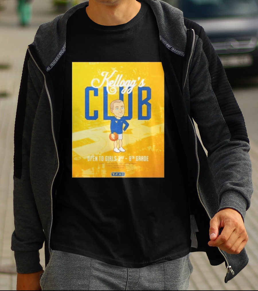 Kellogg's Club West Virginia University Basketball Clinic Open To Girls Grades 3 To 8 T-Shirt
