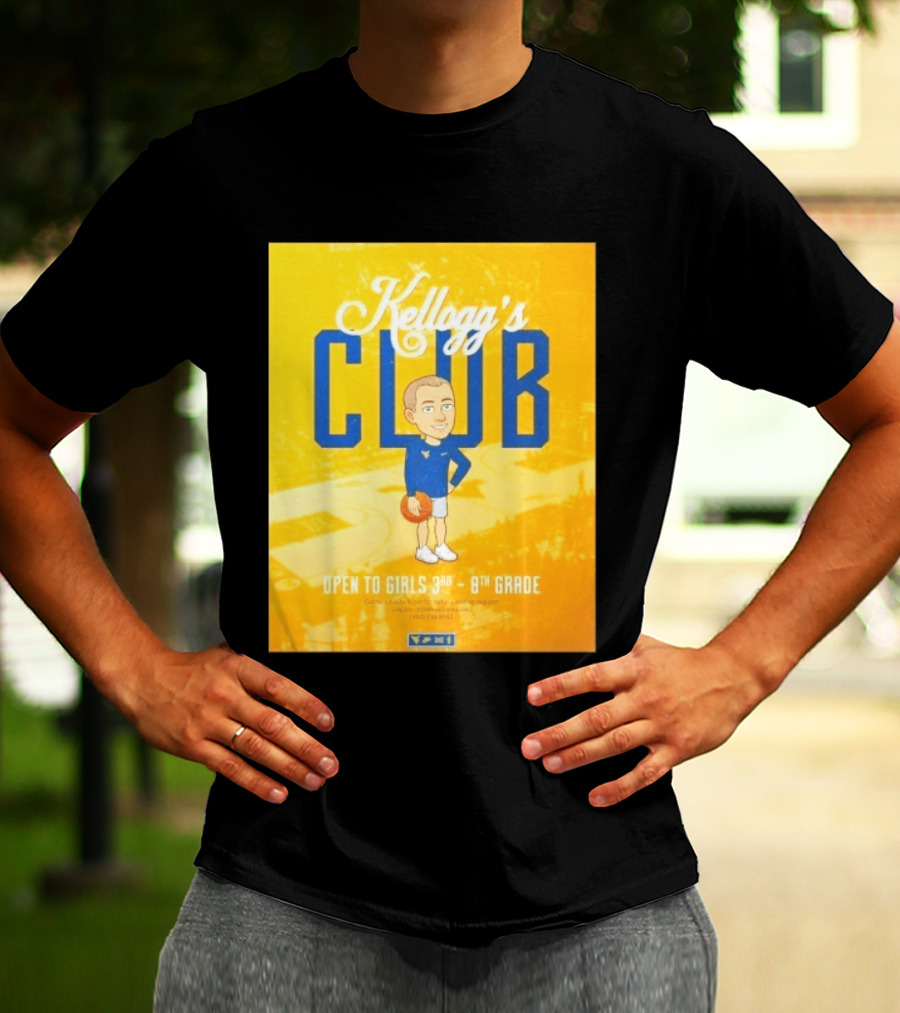 Kellogg's Club West Virginia University Basketball Clinic Open To Girls Grades 3 To 8 T-Shirt