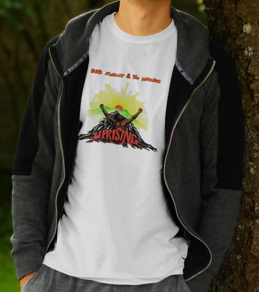 Bob Marley & The Wailers Uprising Reggae Sunburst Mountain T-Shirt