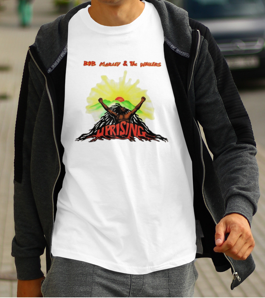 Bob Marley & The Wailers Uprising Reggae Sunburst Mountain T-Shirt