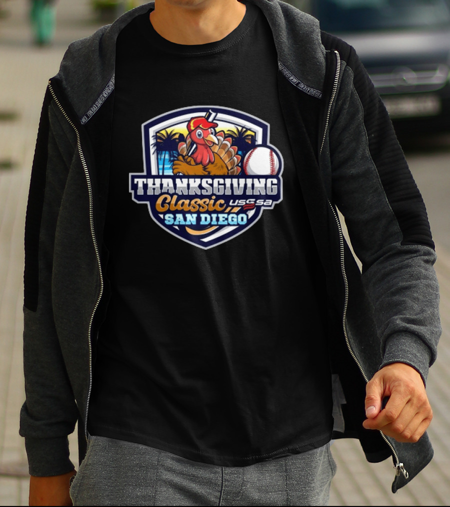 USSSA Thanksgiving Classic San Diego Turkey Baseball T-Shirt