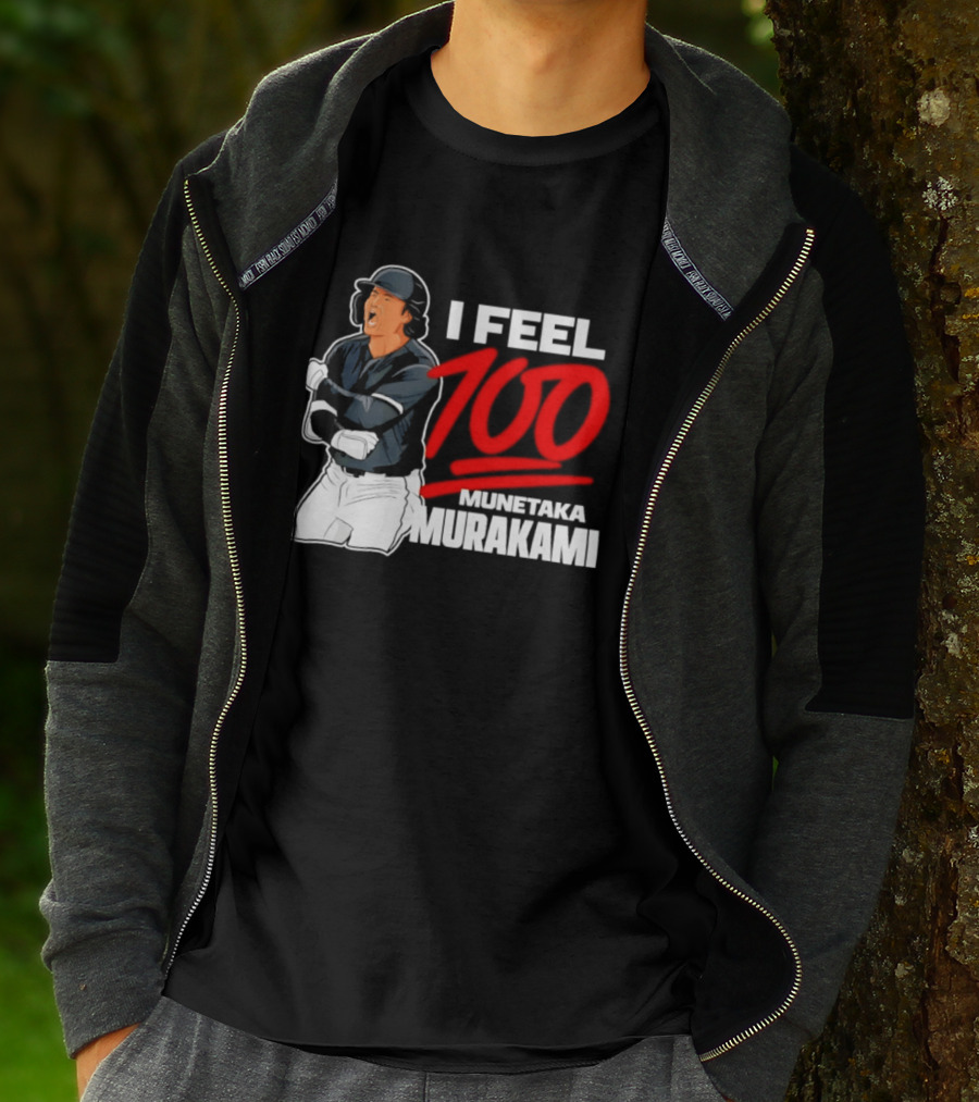 I Feel 100 Munetaka Murakami Baseball MLB Black T-Shirt