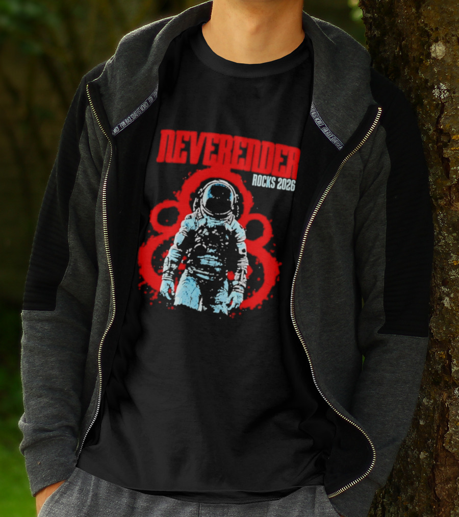 Neverender Rocks 2026 Astronaut Space Music Tour Splash T-Shirt