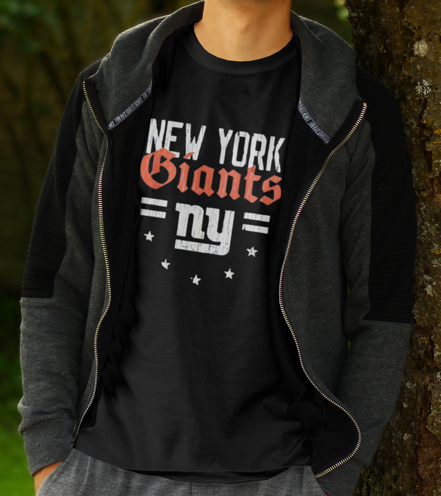 New York Giants NY Americana Patriotic Stars T-Shirt