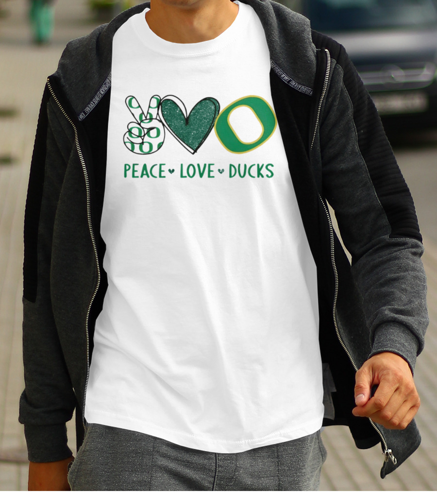 Peace Love Oregon Ducks T-Shirt
