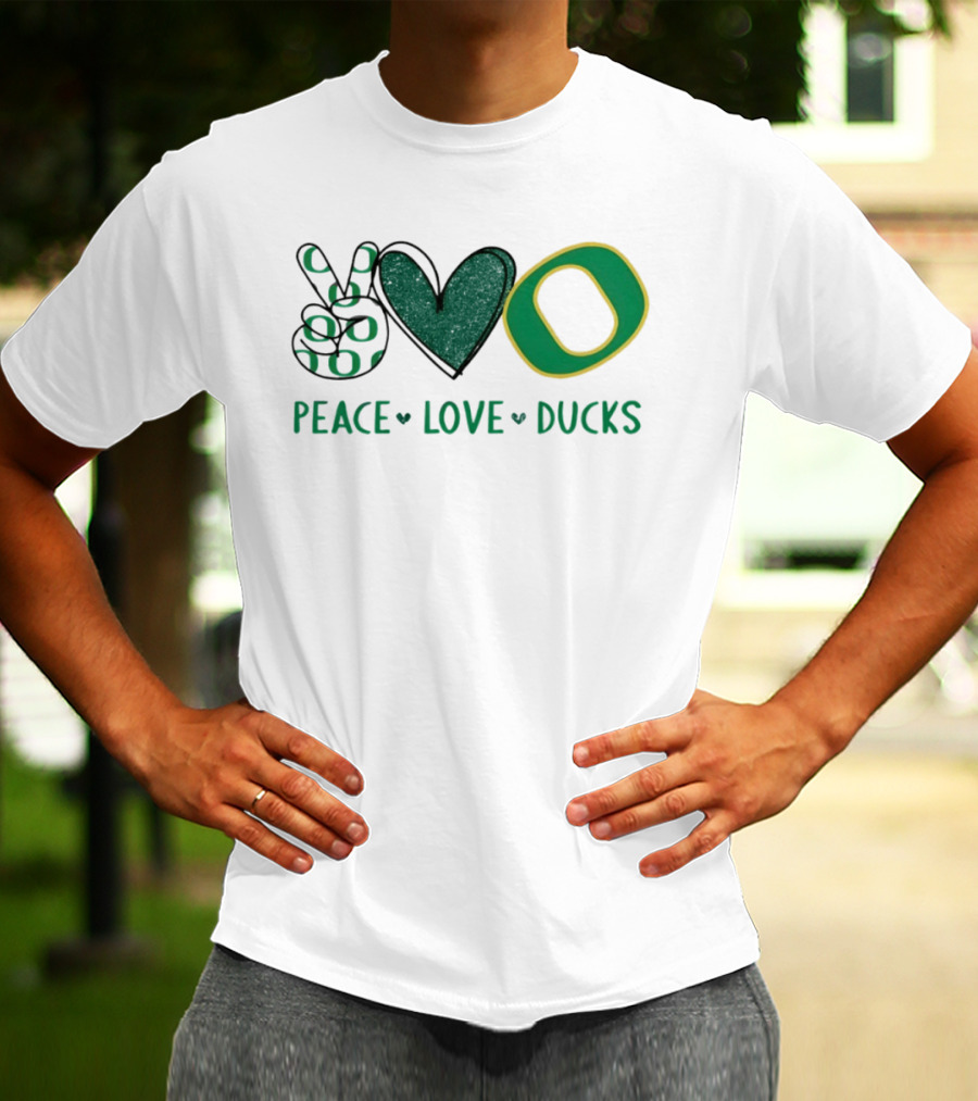 Peace Love Oregon Ducks T-Shirt