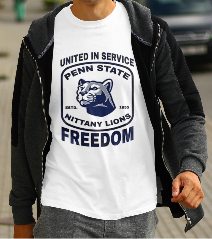 United In Service Penn State Nittany Lions Freedom Est 1887 T-Shirt