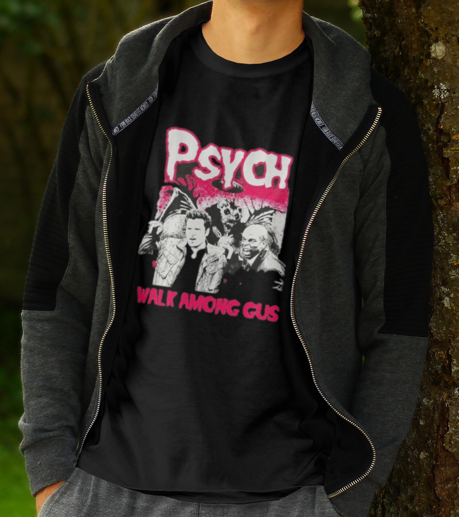 Psych Walk Among Gus Shawn Spencer Burton Guster Comic T-Shirt