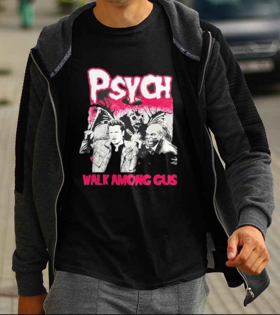 Psych Walk Among Gus Shawn Spencer Burton Guster Comic T-Shirt