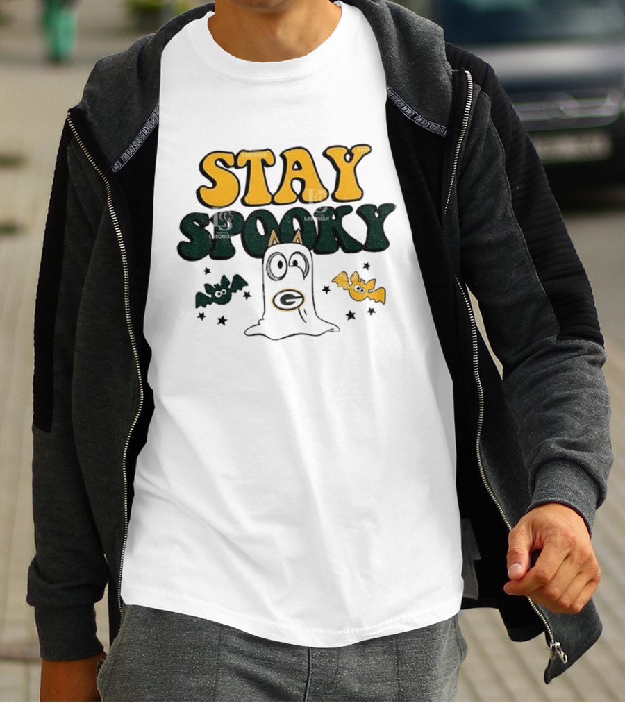 Green Bay Packers Bluey Stay Spooky Halloween T-Shirt