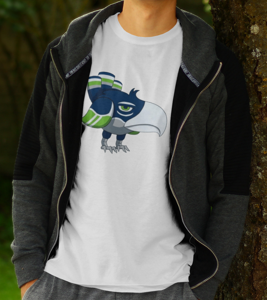 Seattle Seahawks Pokemon Crossover Bird Fan T-Shirt