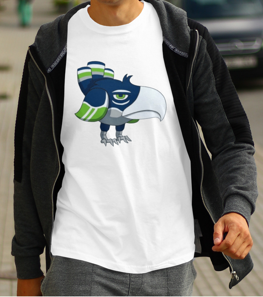 Seattle Seahawks Pokemon Crossover Bird Fan T-Shirt
