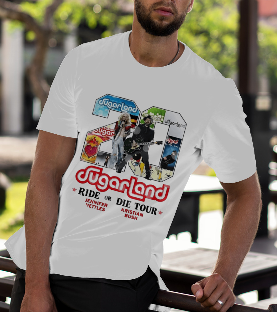 Sugarland Ride Or Die Tour 20 Featuring Jennifer Nettles Kristian Bush T-Shirt
