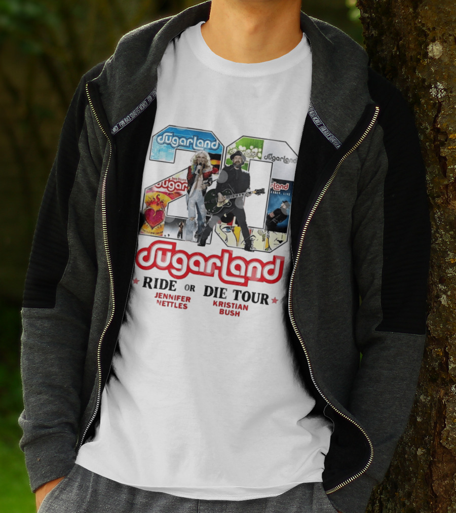 Sugarland Ride Or Die Tour 20 Featuring Jennifer Nettles Kristian Bush T-Shirt