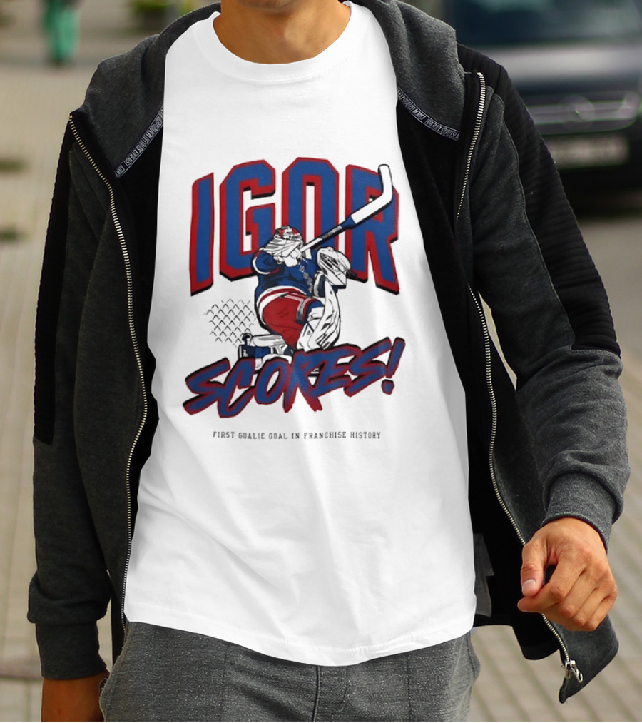 Igor Scores First Goalie Goal In Franchise History T-Shirt