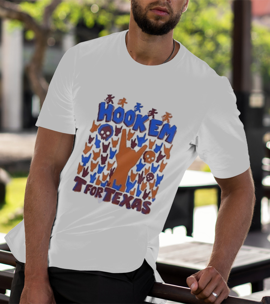 Hook Em For Texas Grateful Dead Collaboration With Longhorns T-Shirt