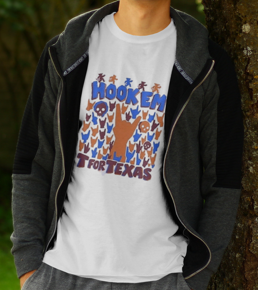 Hook Em For Texas Grateful Dead Collaboration With Longhorns T-Shirt