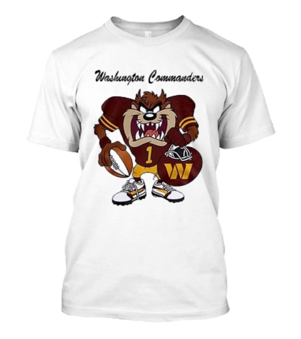 Washington Commanders Taz Looney Tunes Collaboration Football Fan Gear T-Shirt