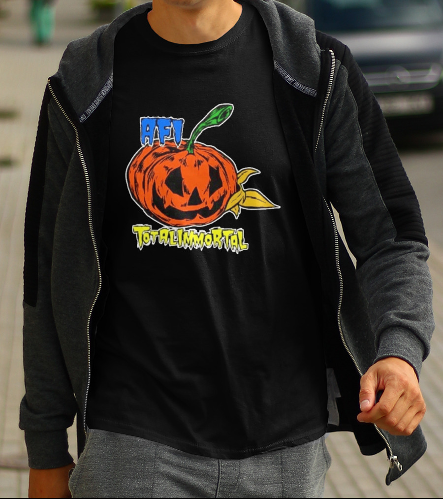 AFI Totalimmortal Halloween Pumpkin Punk Rock Band Merch T-Shirt