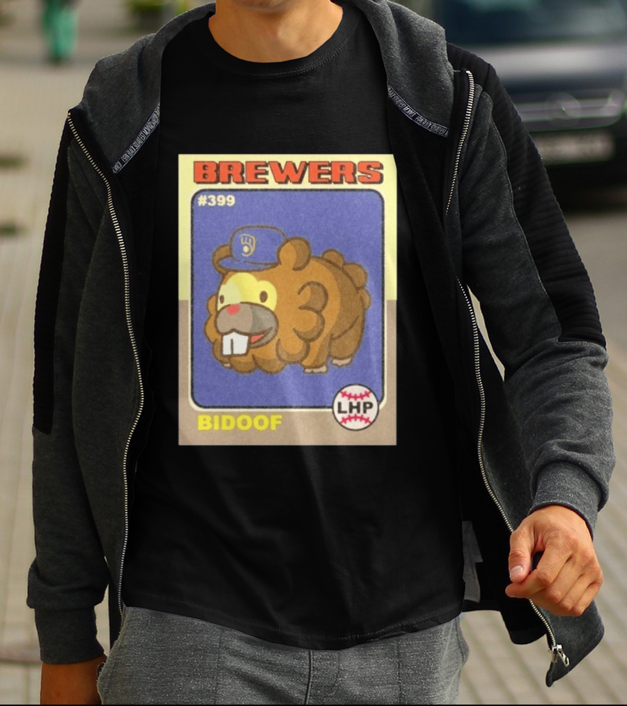 Brewers Bidoof Baseball Card #399 LHP T-Shirt