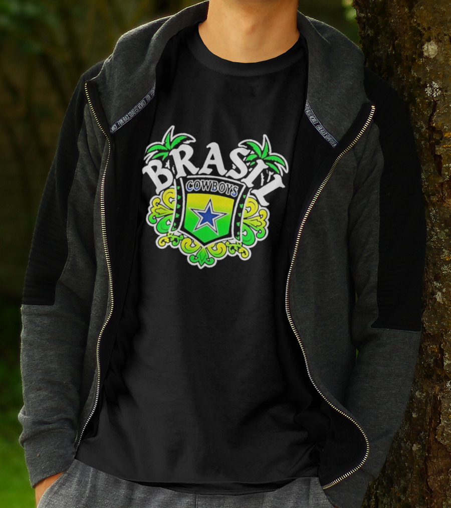 Brasil Cowboys Brazil Badge Palm Stars T-Shirt