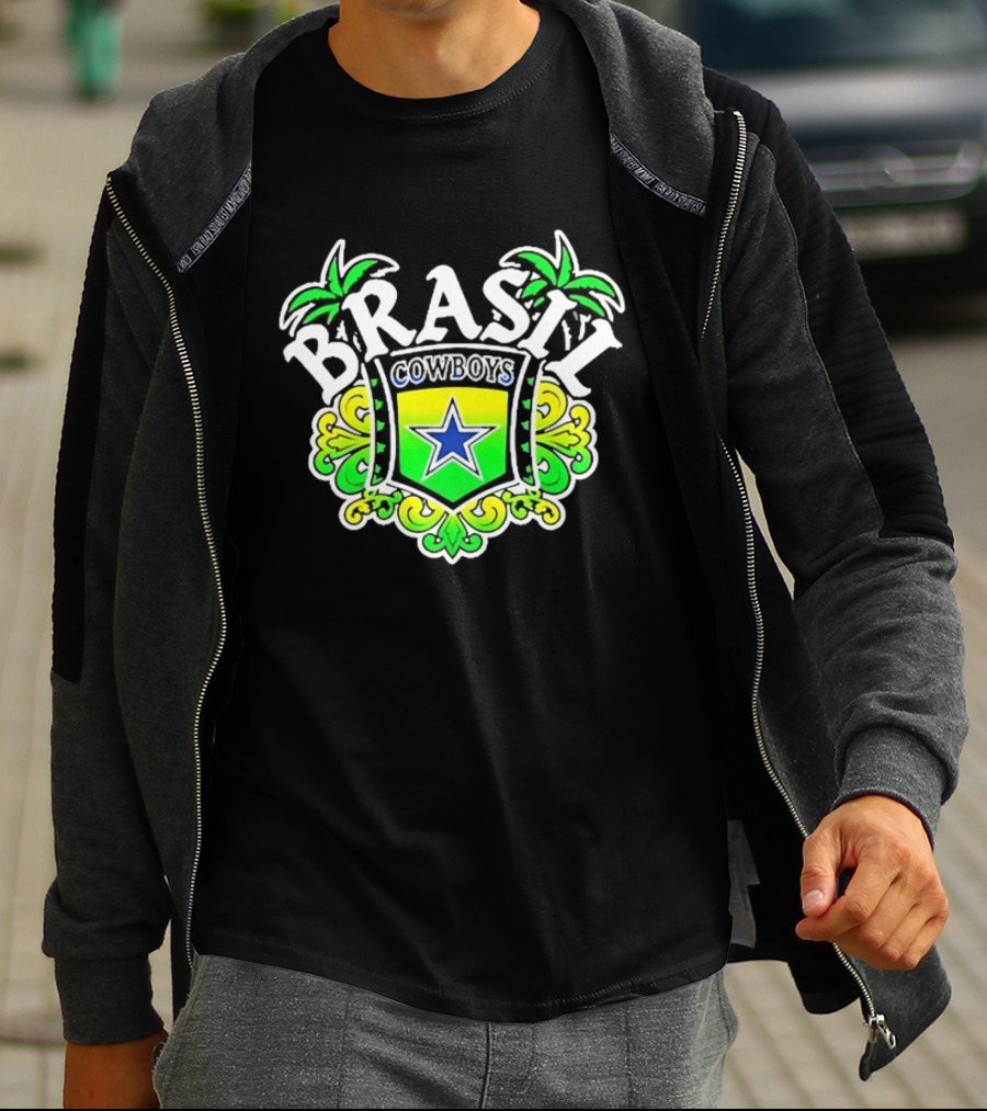 Brasil Cowboys Brazil Badge Palm Stars T-Shirt