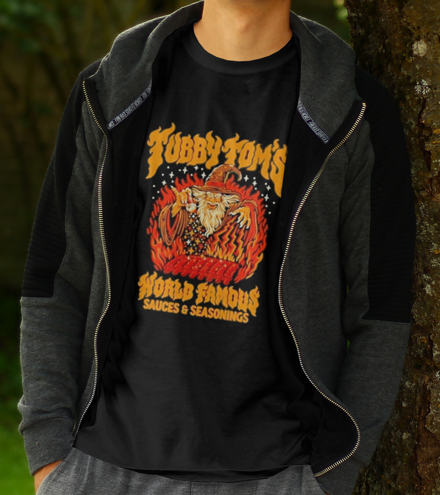 Tubby Tom's World Famous Sauces And Seasonings Wizard T-Shirt