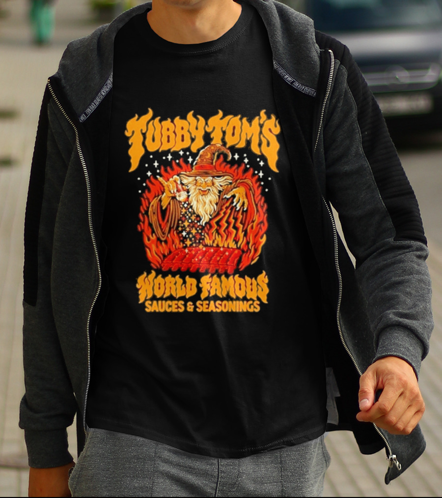 Tubby Tom's World Famous Sauces And Seasonings Wizard T-Shirt